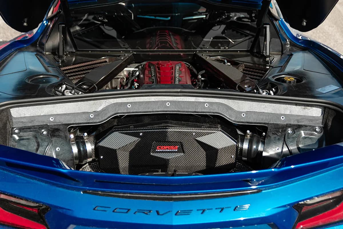 Corsa Performance C8 Corvette Carbon Fiber Air Intake with DryTech 3D No Oil Filtration