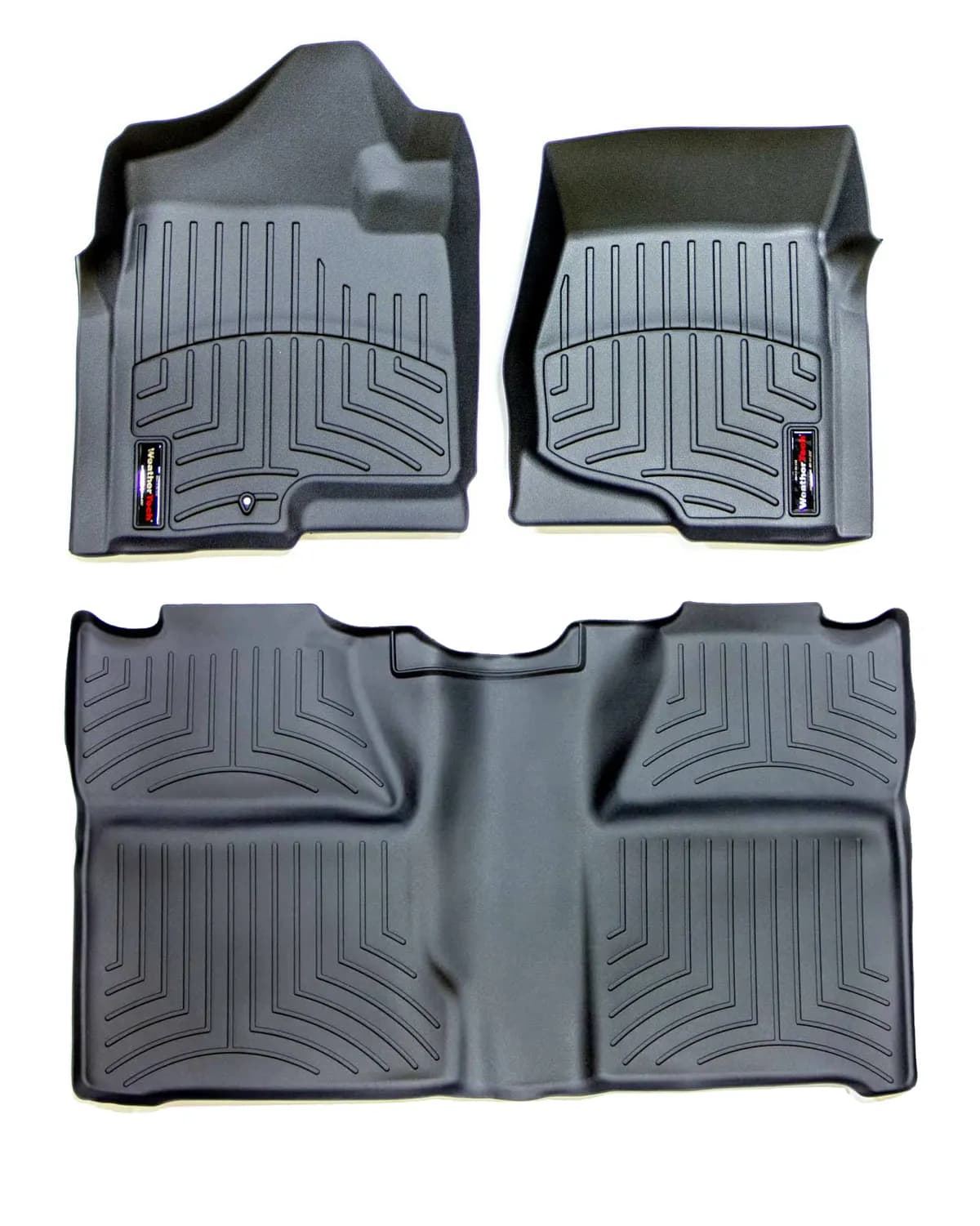 2008 - 2011 Chevrolet Silverado Black Front and Rear Floorliners Fits Crew Cab only / 2008 - 2011 GMC Sierra Black Front and Rear Floorliners Fits Crew Cab only