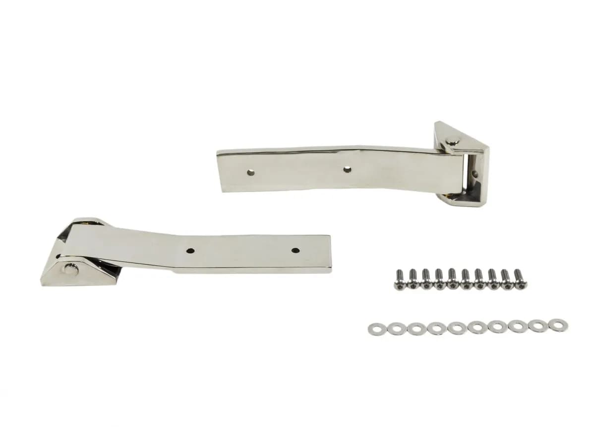 Jeep JK Tailgate Hinge Pair 07-18 Wrangler JK Polished Silver Kentrol