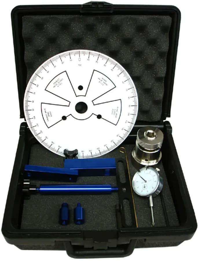 Camshaft Degree Wheel Kit Heads Off GM LS 9 Inch Wheel with Dial Indicator Steel and Billet Aluminum Kit Proform