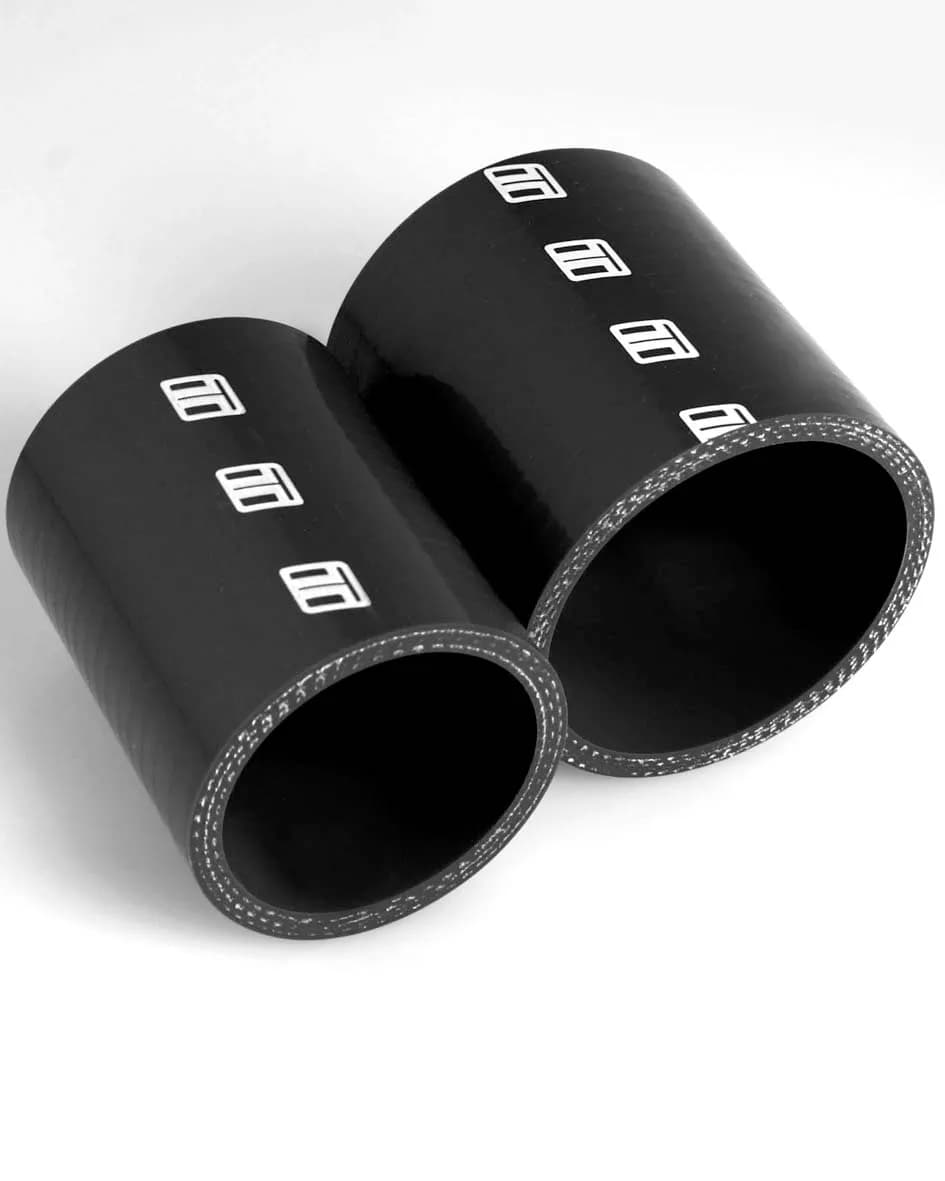 Straight 2.25 ID x 75mm - Black Automotive type Universal
