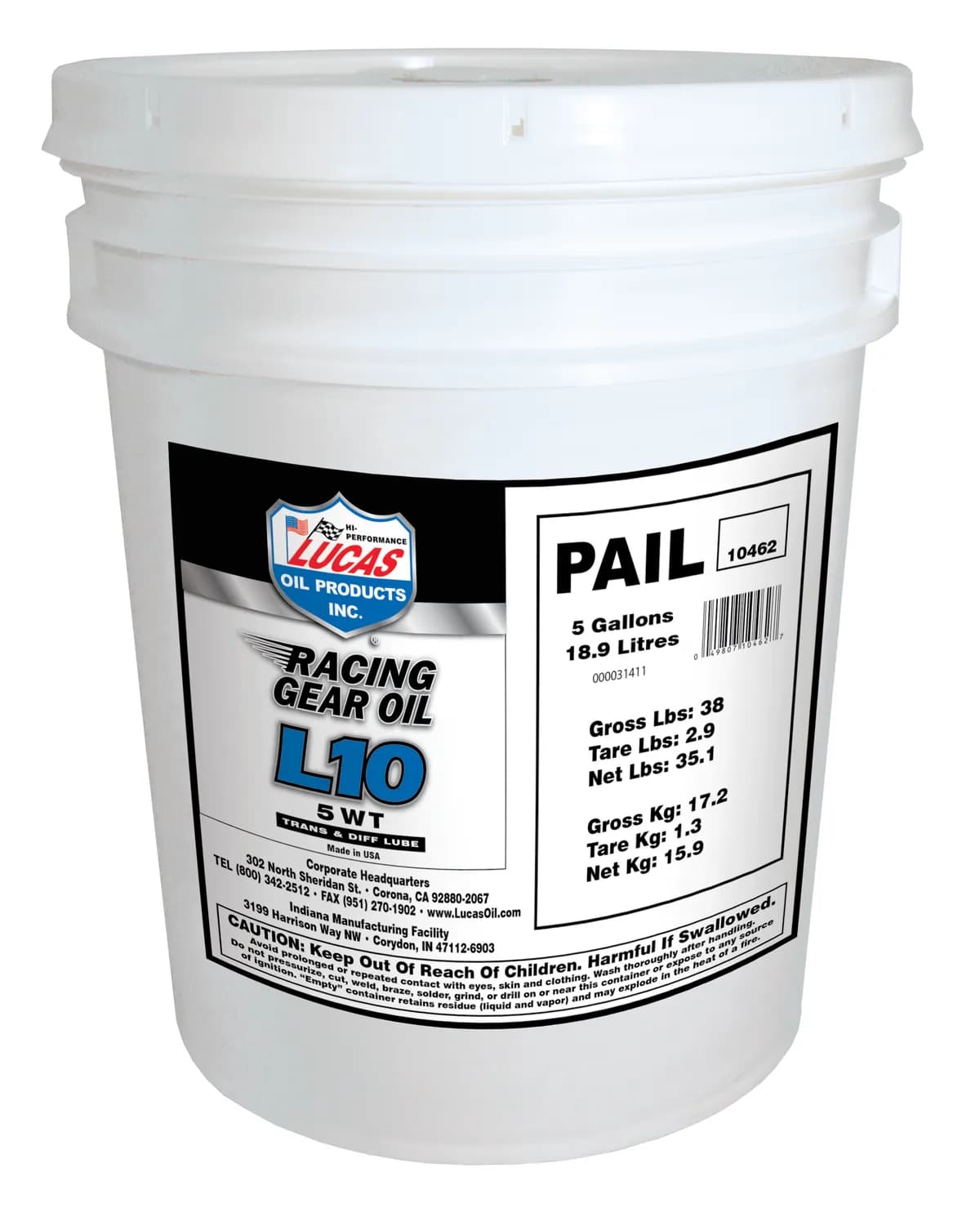 Lucas Oil Products 10462 L10 Quick Qualifier Gear Oil