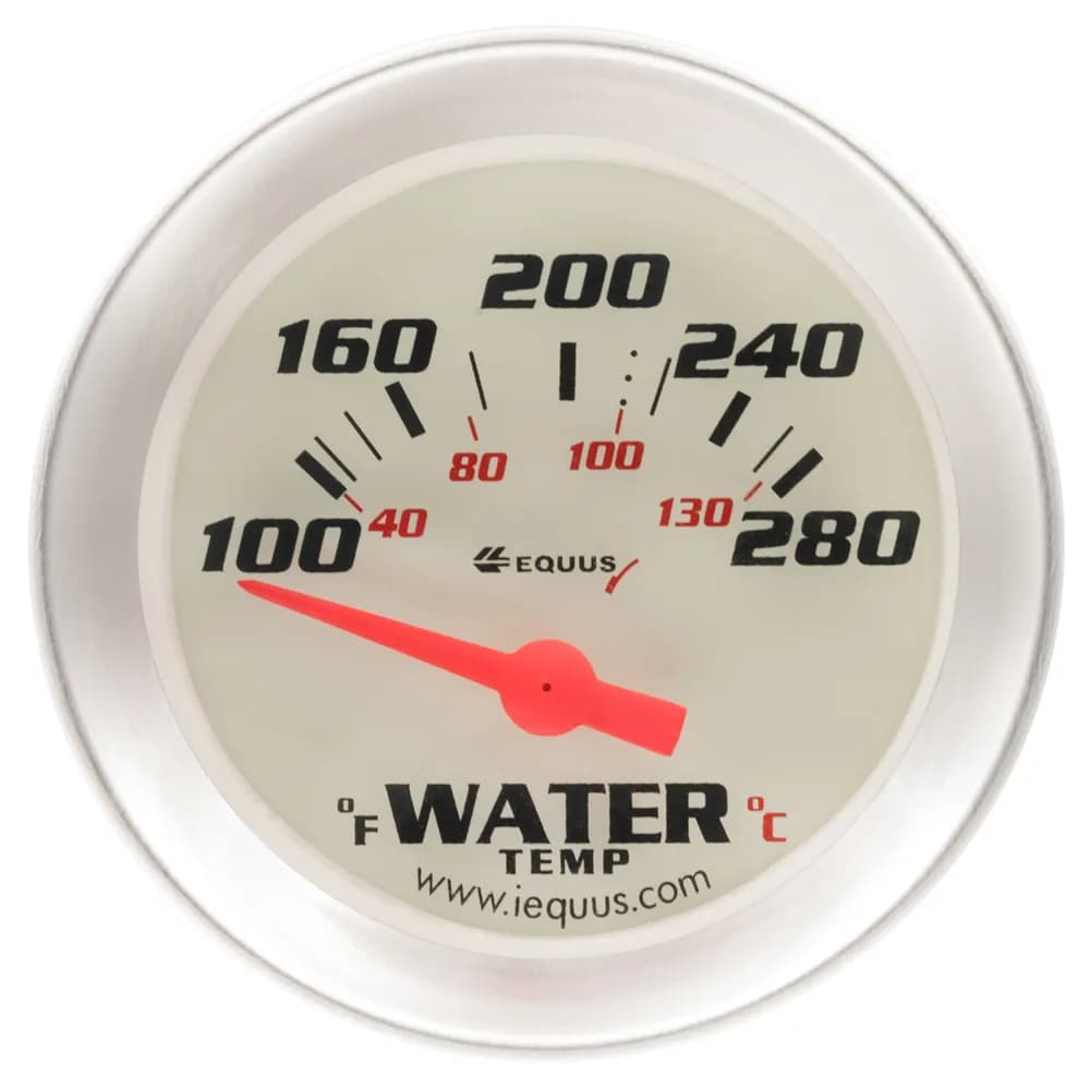 2.0 Dia Water Temp Gauge Silver 100-280