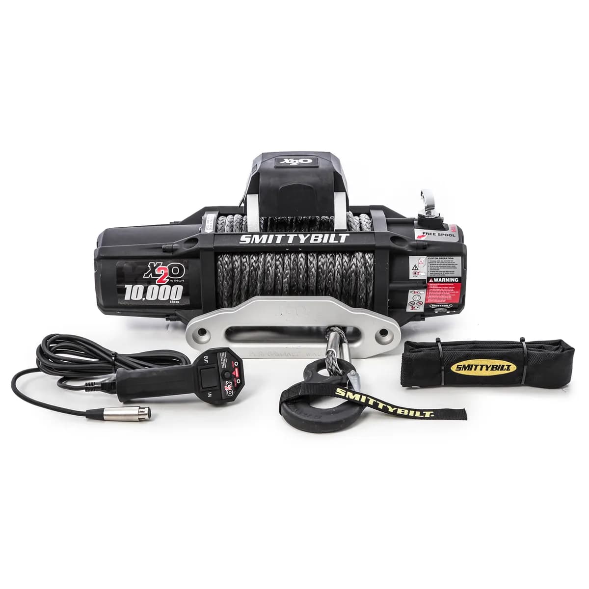 X2o 10 Comp Gen2 10k Waterproof Wireless Winch W/Synthetic Rope & Aluminum Fairlead