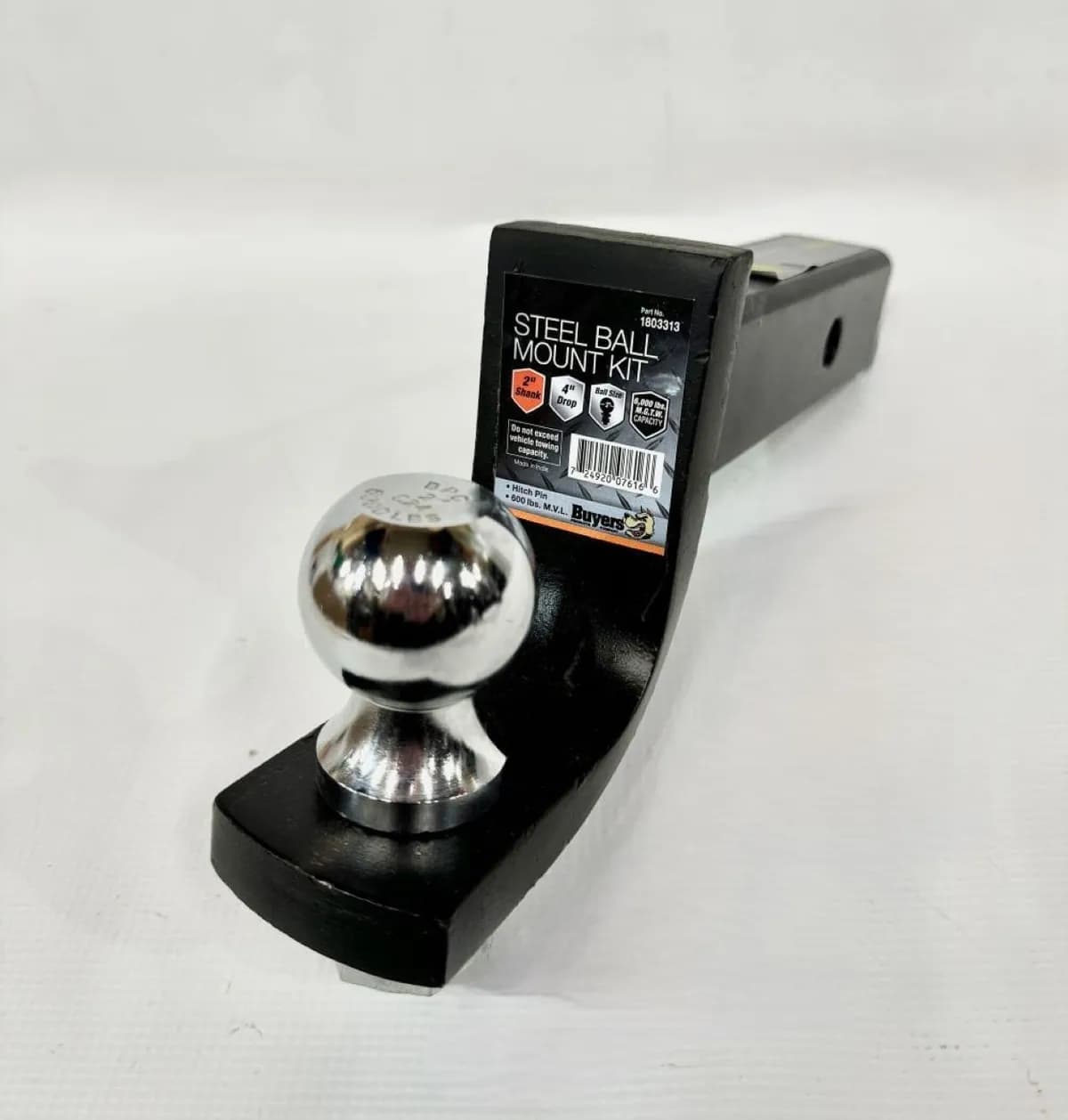 (Qty 1) Ball Mount Kit 4 Drop 2 Ball W/H.p. Blac