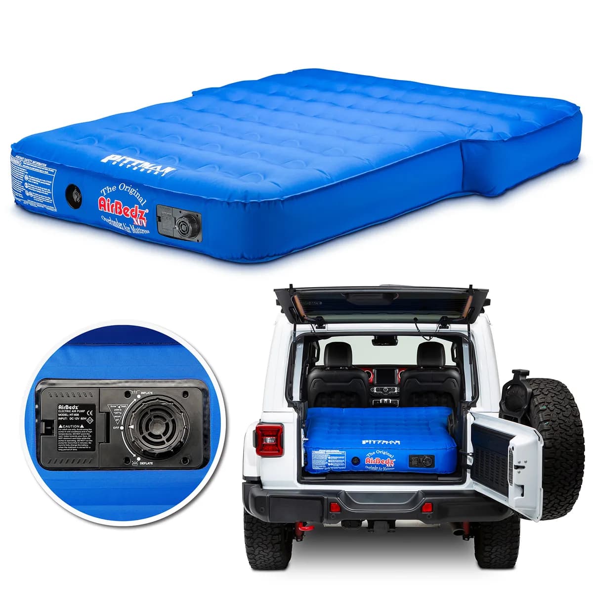 AirBedz PPI-BLU_XUV SUV Jeep, Suv & Crossover Air Mattress w/ Built in Pump & Rechargeable Battery