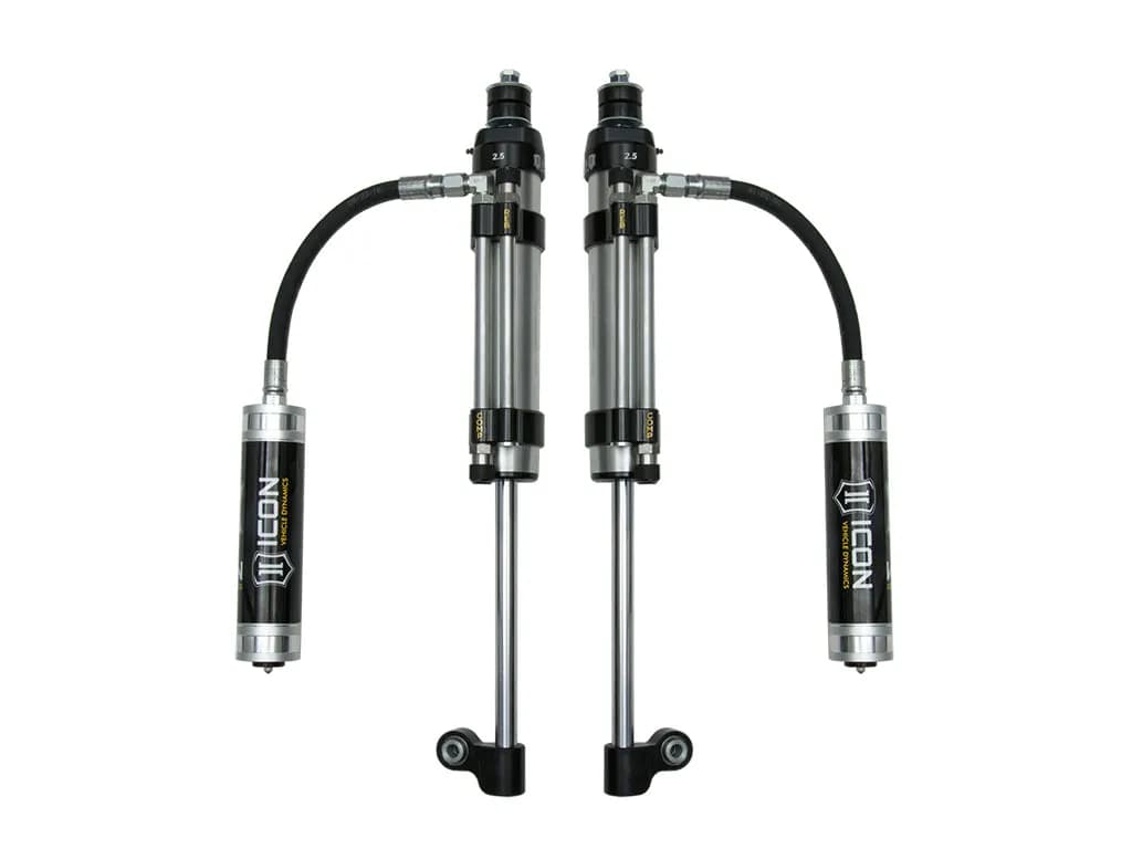 ICON 2005-2023 Toyota Tacoma, Rear, V.S. 2.5 Aluminum Series RXT Shock Absorbers, Omega Bypass Remote Reservoir, Pair