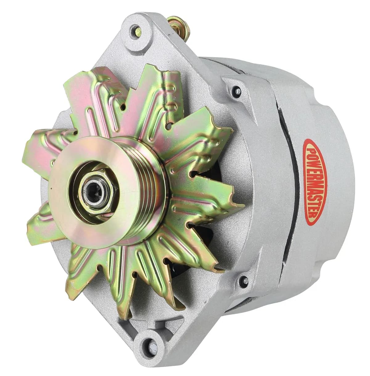 Alternator; Jeep Upgrade; 1 in. Spool Motorola Replacement; 150 Amp; 100 Idle; 6 Groove Pulley; 1 Wire; Natural;