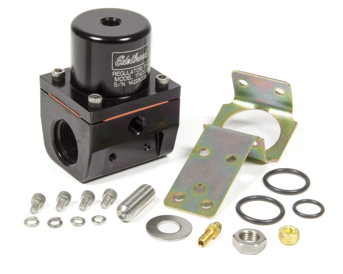Edelbrock 174023 EFI Fuel Pressure Regulator -10 AN (180 GPH) in Black Finish