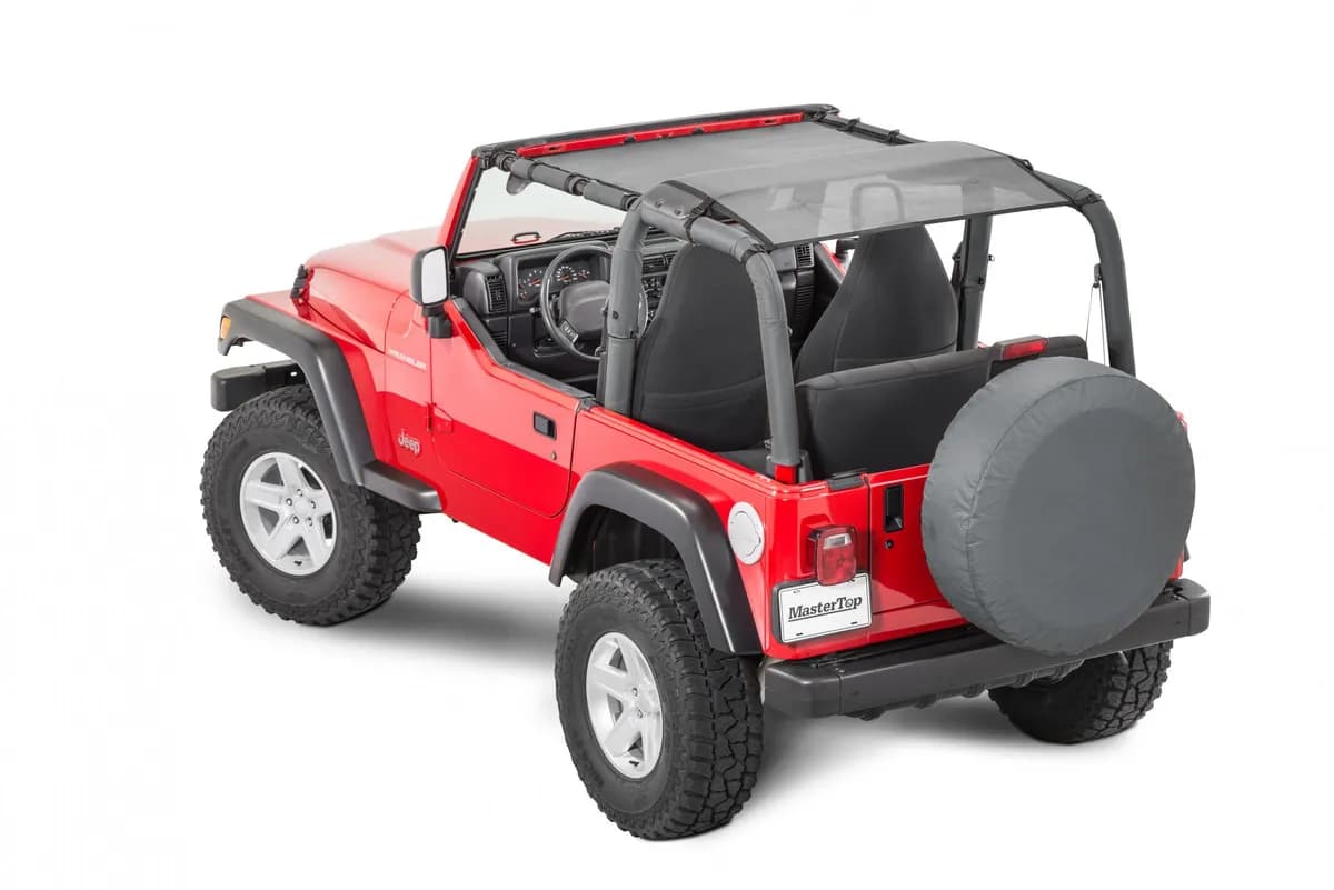 Jeep TJ/YJ Mesh Bimini Top ShadeMaker Plus For 92-06 Wrangler TJ/YJ Black MasterTop