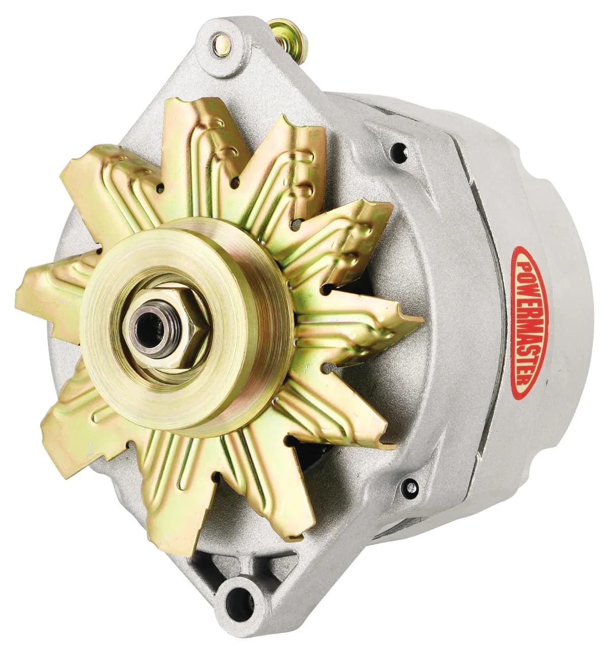 Alternator; Jeep Upgrade; 1 in. Spool Motorola Replacement; 150 Amp; 100 Idle; 1 Groove V Type Pulley; 1 Wire; Natural;
