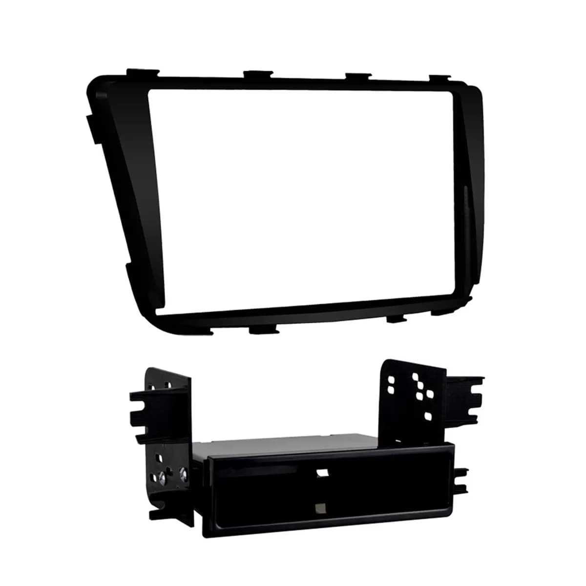 Custom Fit Mounting Kit; Iso Din W/Pocket or Double Din Head Unit Provision; Incl.: Radio Trim Panel/Iso Ddin Brackets/Pocket/Screws;