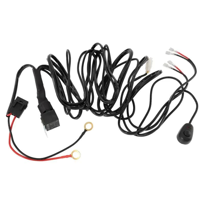LED Light Bar Wiring Harness Kit (2 Leads 16awg) With Fuse 12v 40a Relay "no Drill" On/Off Switch