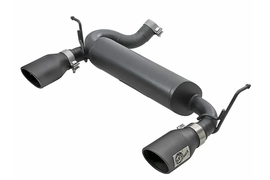 Rebel Series 2.5in 409 Stainless Steel Axleback Exhaust System w/ Black Tips