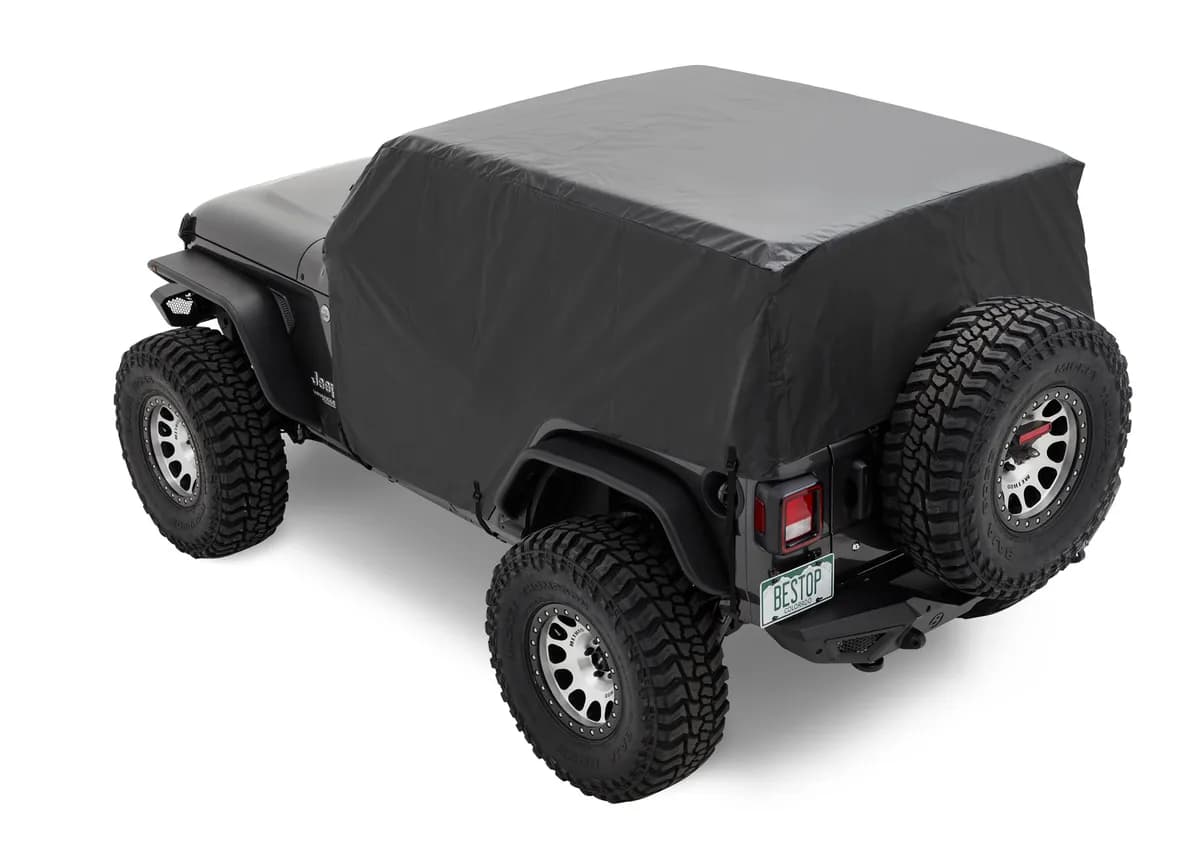 All Weather Jeep Trail Cover For Jeep 2007-2018 Wrangler JK 2 Door Black Bestop