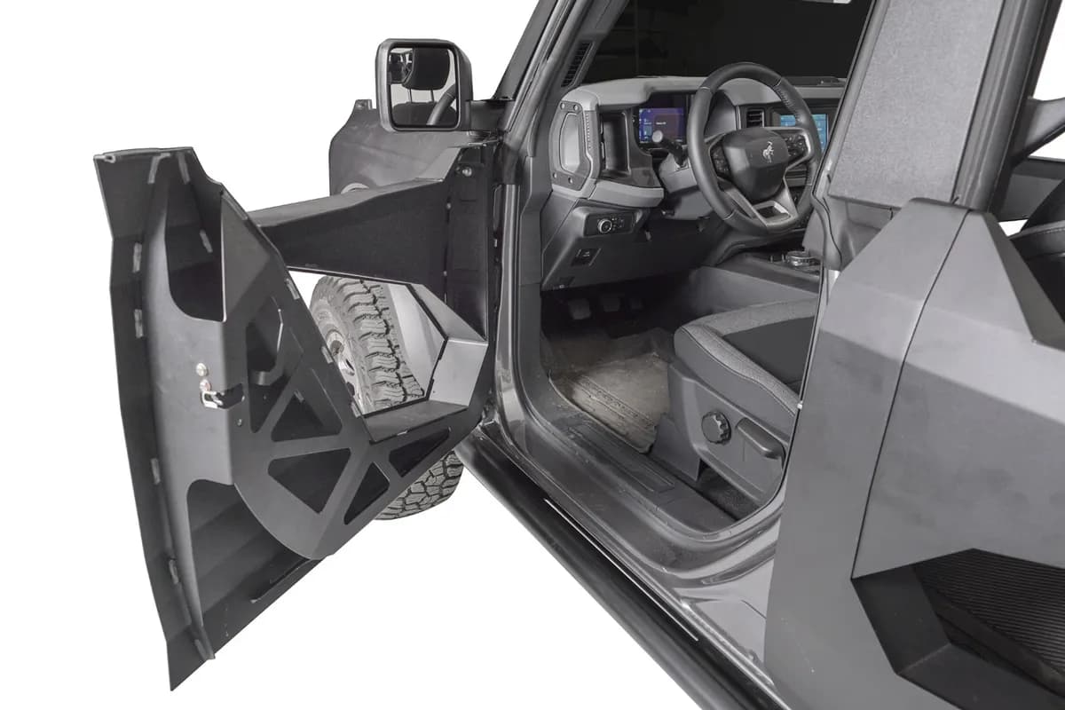 Trail Doors; Inserts; Matte Black Powder Coat: 4 Pcs;