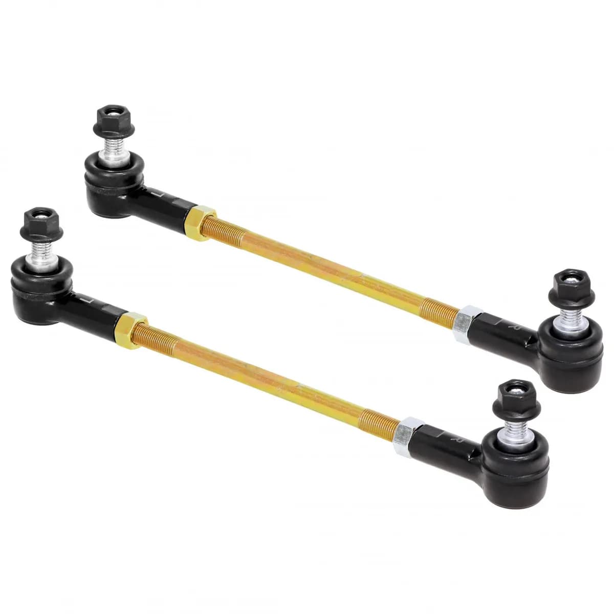 Adjustable Sway Bar End Link Kit (10 1/2 Inch Long Rods w/ Sealed Rod Ends and Jam Nuts pair) RockJock 4X4