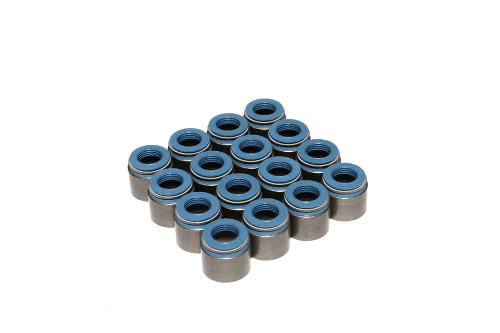 COMP Cams 519-16 Set of 16 Metal Body Viton Valve Seals for .500 Guide Size, 5/16 Valve Stem