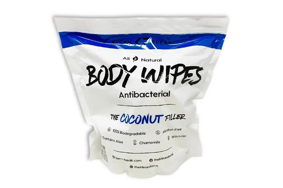 Klean Freak The Filler Antibacterial Body Wipes - Coconut