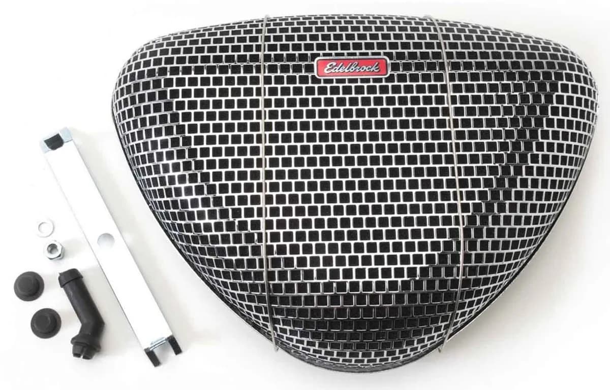 Edelbrock 1002 Pro-Flo 1000 Series Chrome Air Cleaner with Foam Element with 5-1/8 Air Horn