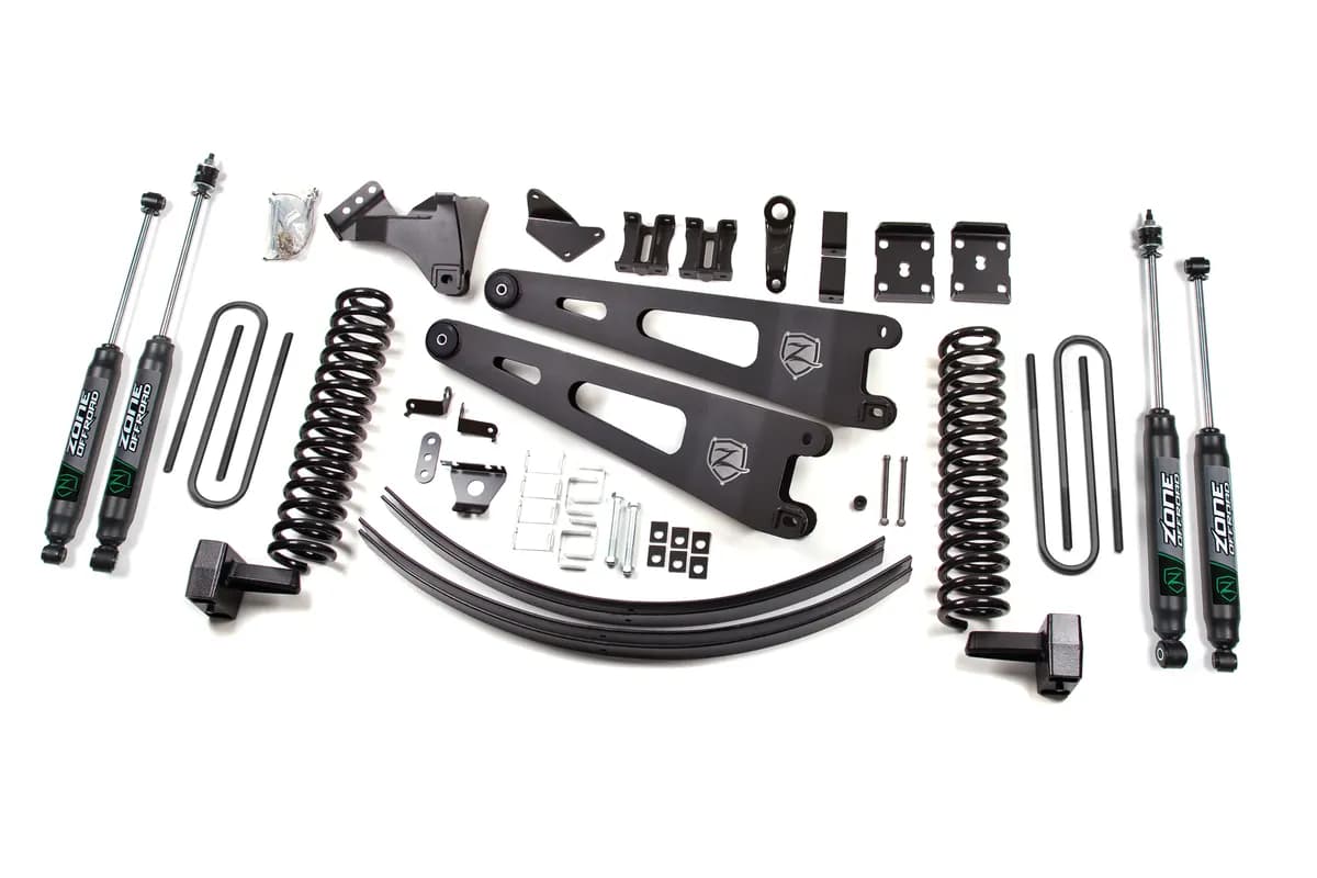 11-14 Ford F-250/F-350 Super Duty 6 Inch Lift Kit Diesel Without Overload With Nitro Shocks Zone Offroad