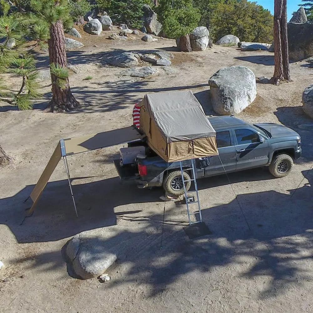 Truck or Car Awning, 4.5x6 Feet, Poly-Cotton Ripstop Fabric, Tan