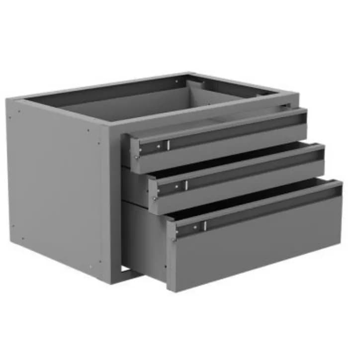 Steel 3 Drawer Cabinet 20 w x 12 h x 13.5 d Shelf Accessories Grey