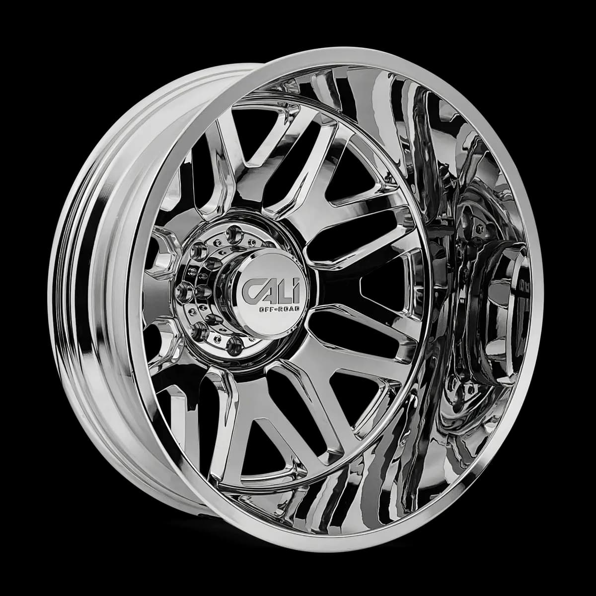 Dually Wheels Invader Dually 9115D CH 22x8.25 Chrome 8 On 200 Bolt Pattern -192 Offset Cali Offroad Wheels