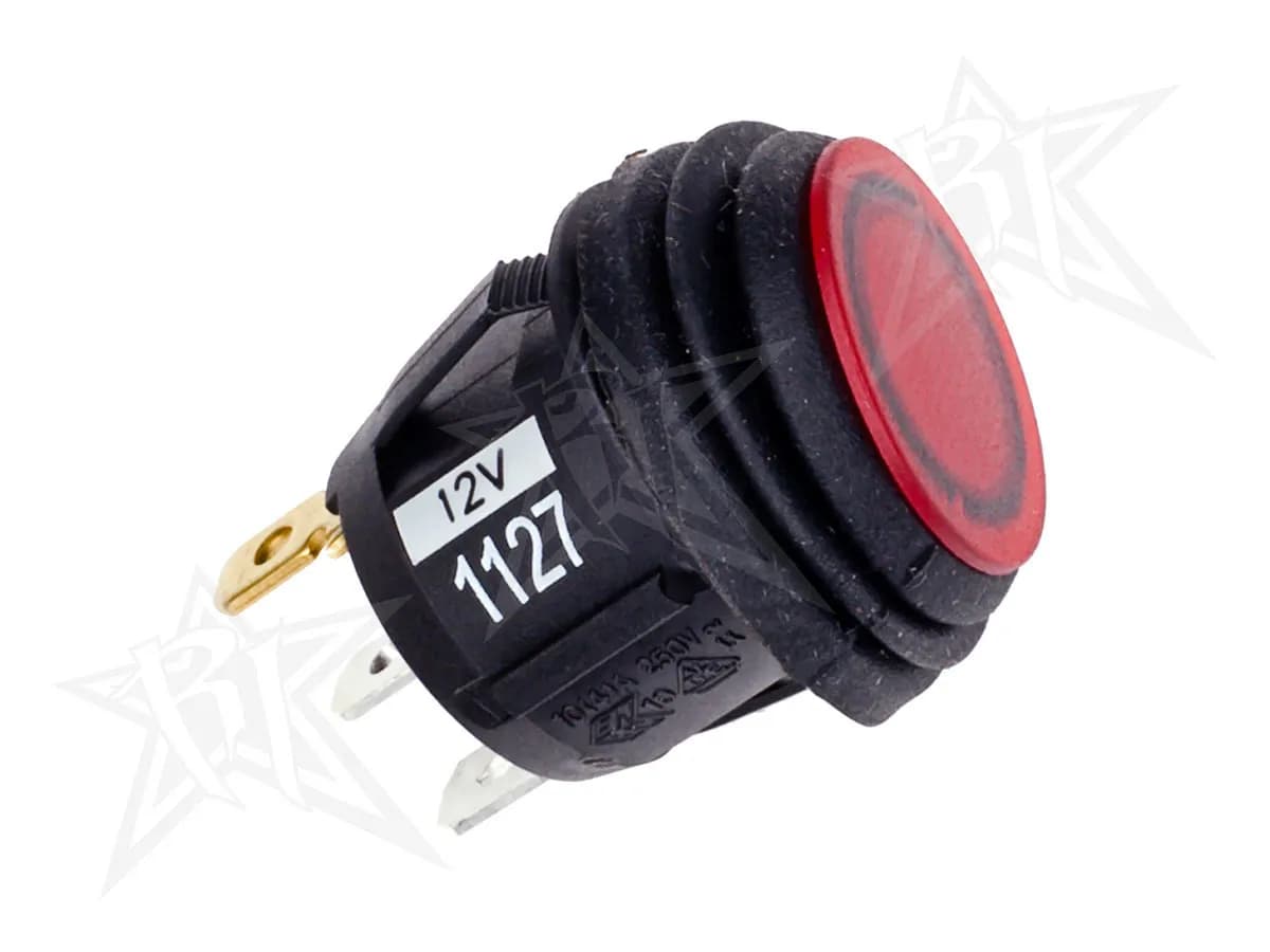 RIGID 2 Position (On/Off) Rocker Switch, Red, Single