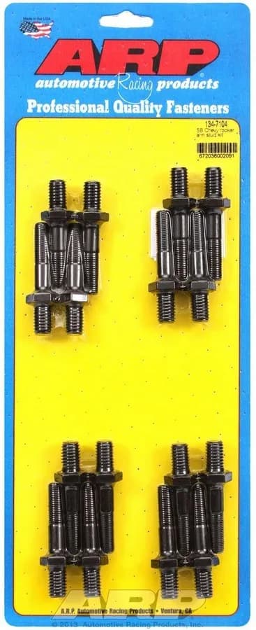 Chevy sb 3/8 Rocker Arm Stud Kit/ Adj Thread Length 1in