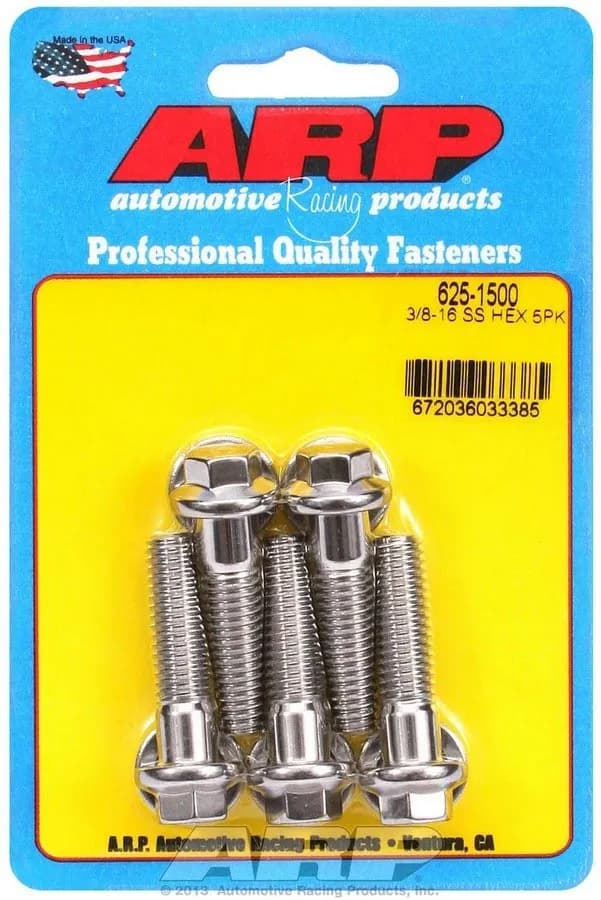 3/816 x 1.500 Hex 7/16 Wrenching ss Bolts