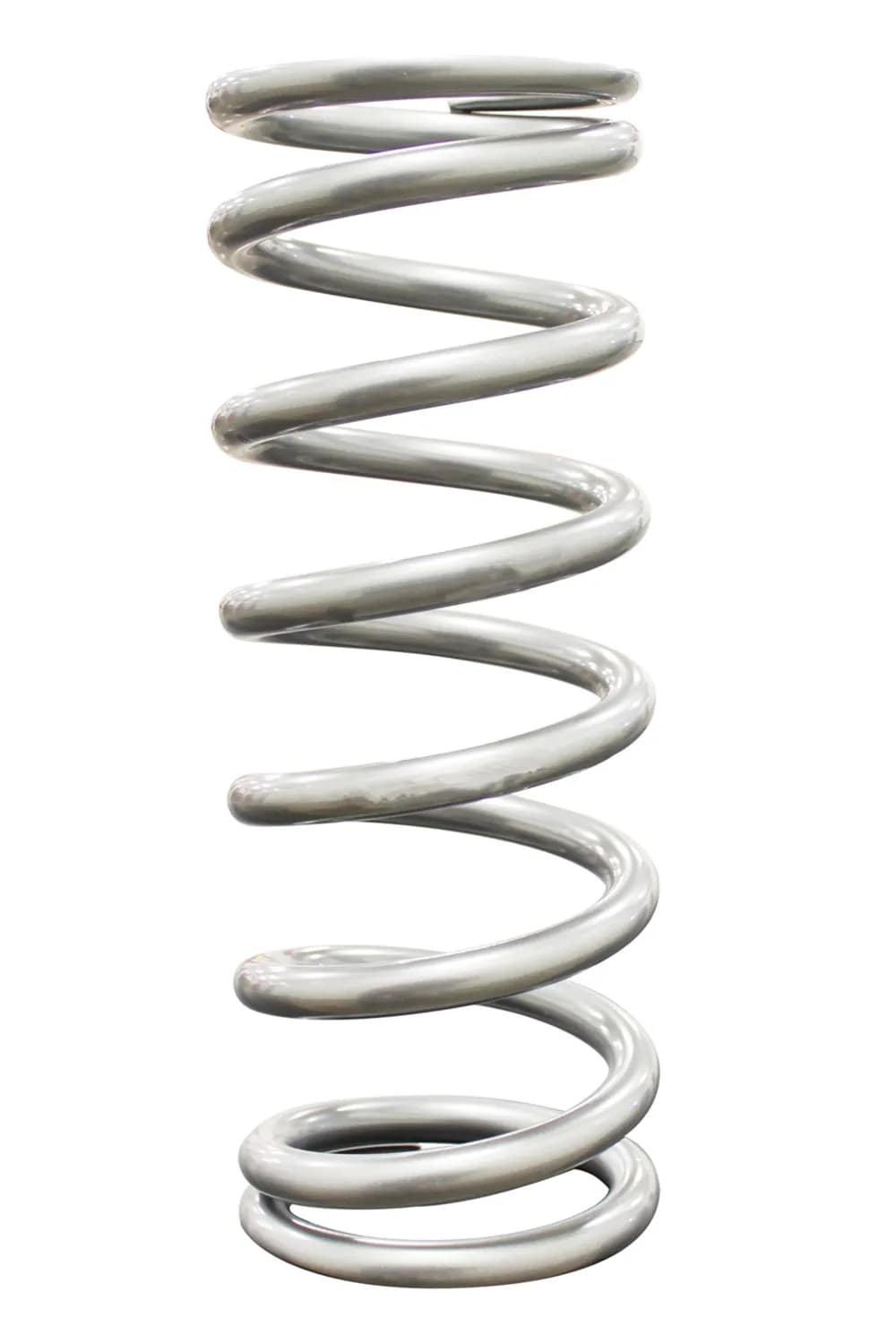 QA1 9HTSP450 Spring, Cr-Si HT High Travel 3.8 9 X 450 Lbs/In Taper Pigtail Silver PC