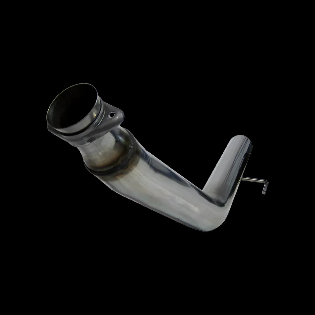 Armor Plus Turbocharger Down Pipe; 4 in.; T409 Stainless; 4 in. Dual Wall Tip;