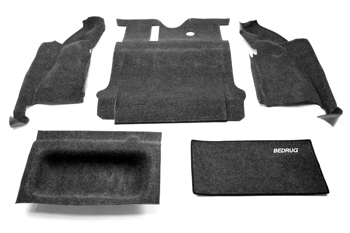 1118 Wrangler JK Unlimited 4DR 5pc Carpet Cargo Kit Grey Bedrug W/Tailgate And Tubliner