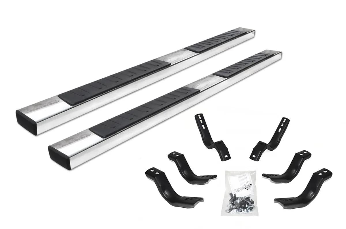 Go Rhino 6862412680PS - 6 OE Xtreme II SideSteps With Mounting Bracket Kit - Polished Stainless Steel