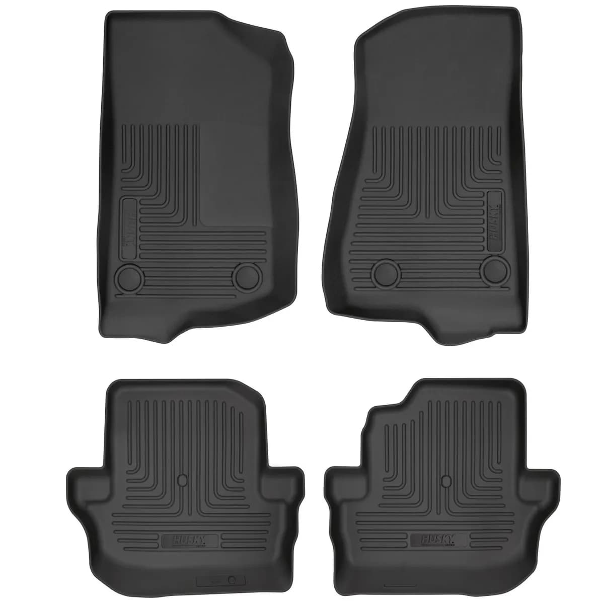 18c Wrangler (Jl) 2DR Weatherbeater fr & 2nd Row Floor Liner Black