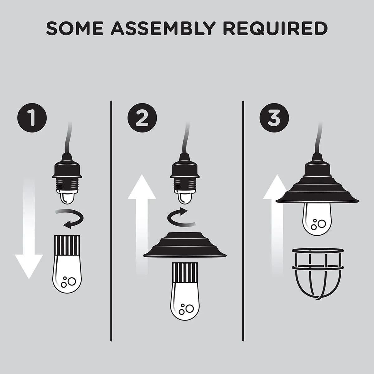 Enbrighten Cafe Lights Cage Shade Add-On, Oil-Rubbed Bronze, 6 Pack