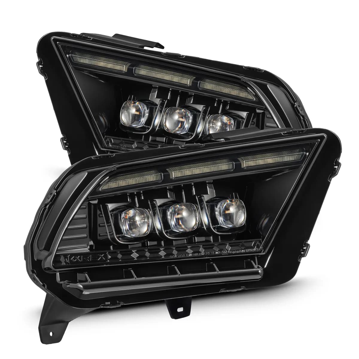 13-14 Ford Mustang MK II NOVA-Series LED Projector Headlights Alpha-Black