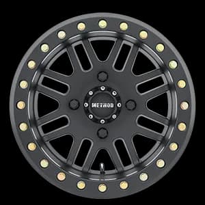 Aluminum Wheels 15x10 MR406 Beadlock UTV Bolt Pattern 4 On 136 Offset 0 Lip Size 3.11 Matte Black MB Method