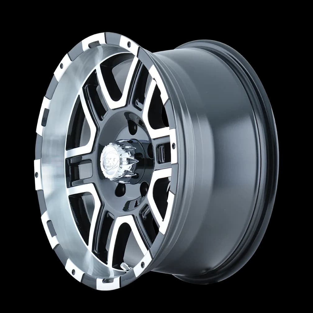 Cast Aluminum Wheels 179 BK 17x8 Machined Face Black 5 On 135 Bolt Pattern 10 Offset ION Wheels