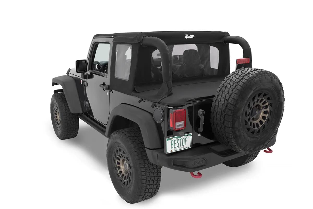 Jeep Wrangler Halftop Soft Tops For Jeep 2007-2018 Wrangler JK 2 Door Black Diamond Bestop