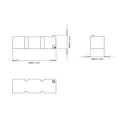 Water Tank; 67l/17.7 Gal;