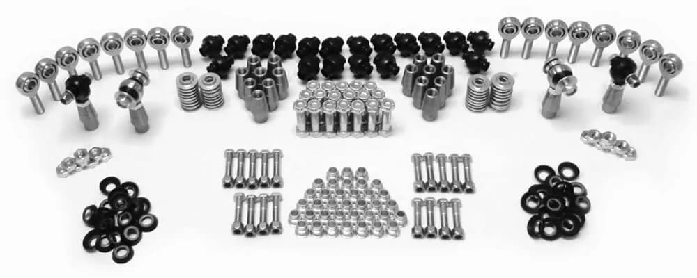 Steinjäger Builders Kit Rod End Kits 3/4-16 x 5/8 RH and LH Chrome Moly Housing, Nylon Race Fits 1.250 x 0.095 Tubing 20 Rod Ends