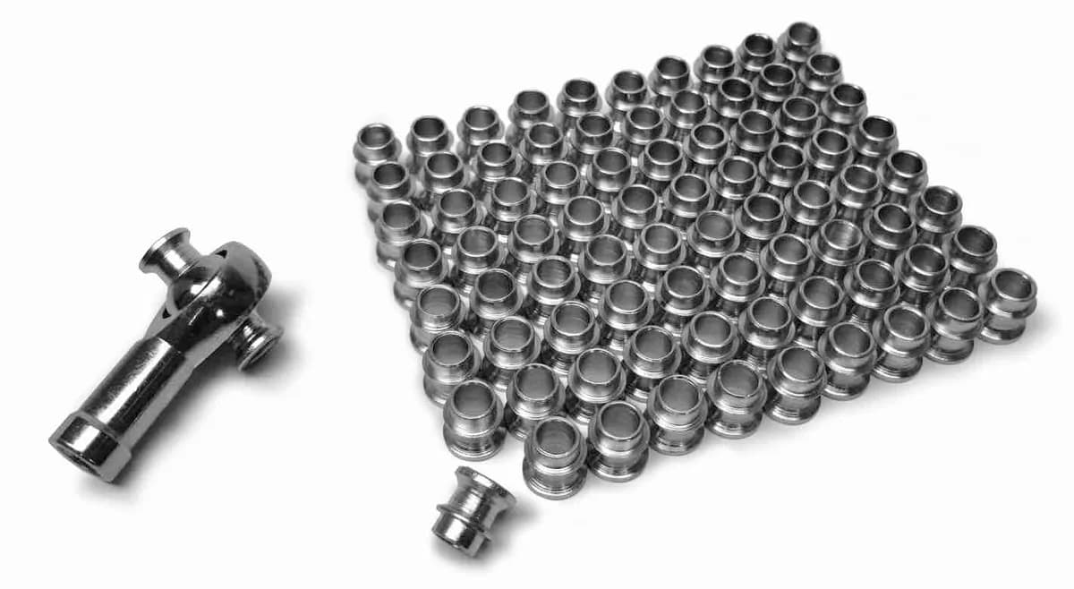 For 12mm Rod Ends Straight Style Yields 10mm Bore Plated Steel 80 Pack