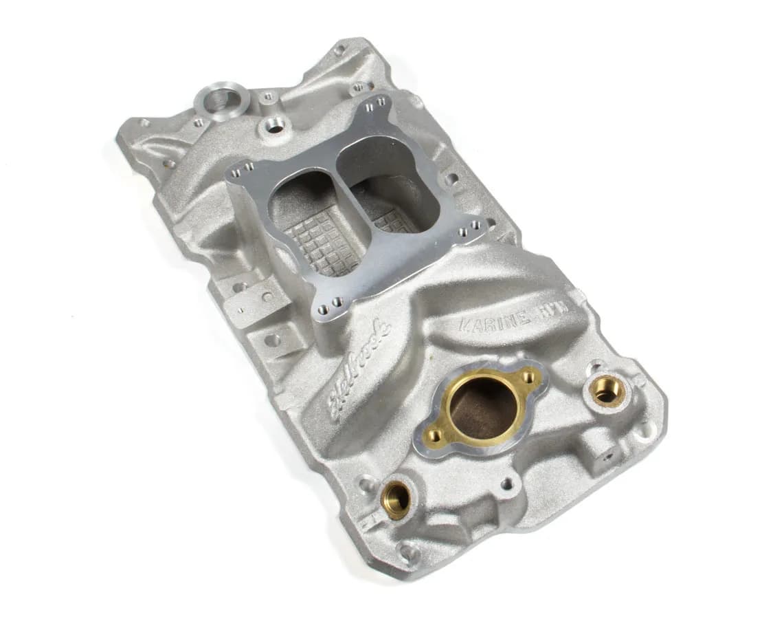 Edelbrock 2506 Performer RPM Q-JET Marine Application Intake Manifold Small-Block Chevy 1987-95