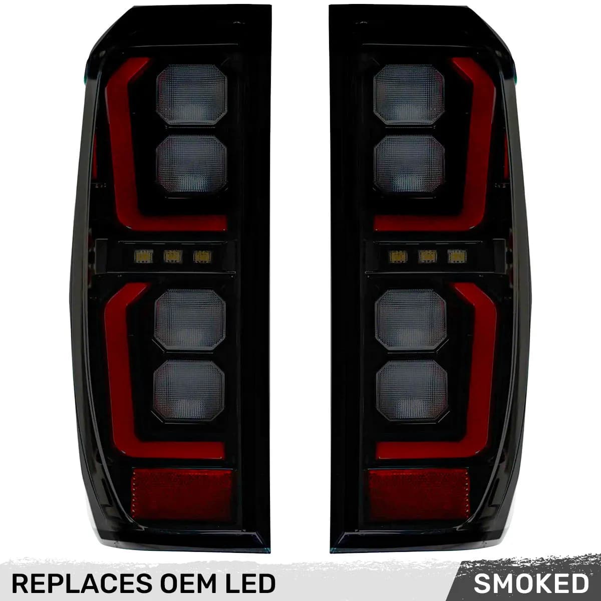 Gmc Sierra 19-20 1500 And 20-21 25003500 Only Fits Single Wheel Body Style Trucks With Factory OEM LED Tail Lights Oled Tail Lights - Smoked Lens