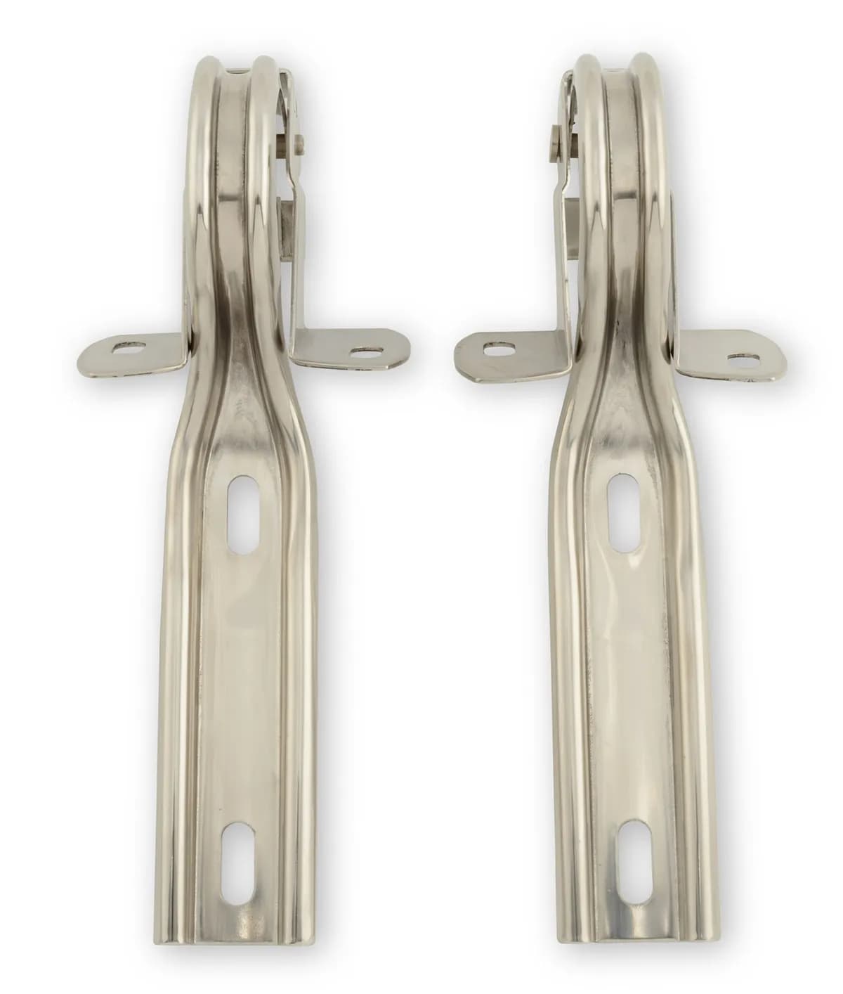 Drake Muscle Cars 79-93 Hood Hinges Stainless pr