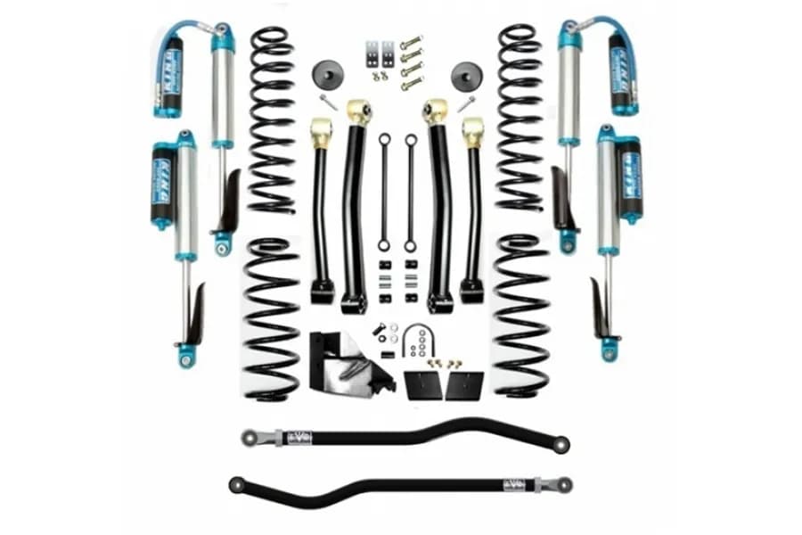 EVO Manufacturing 4.5in Enforcer Lift Kit, Stage 3 PLUS w/ King 2.5 Shocks - JL