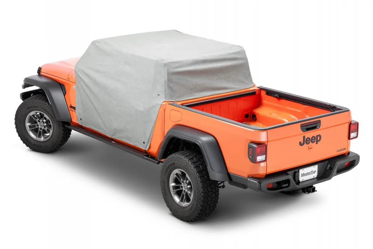 5 Layer Full Door Cab Cover 2020-2024 Jeep JT Gladiator 4Dr Gray (All Top/Top hardware Removed) MasterTop