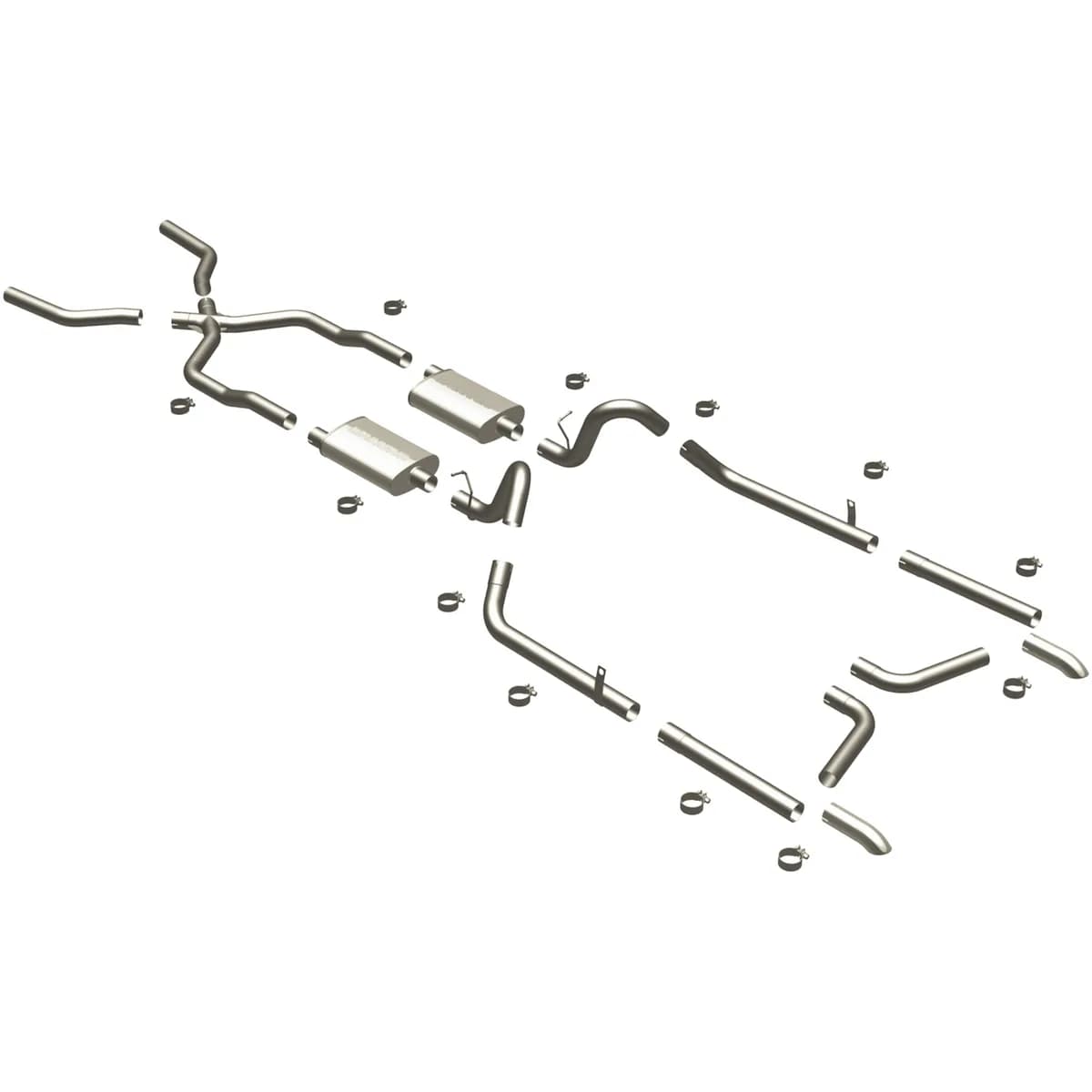 MagnaFlow 1955-1957 Chevrolet Bel Air Street Series Crossmember-Back Performance Exhaust System